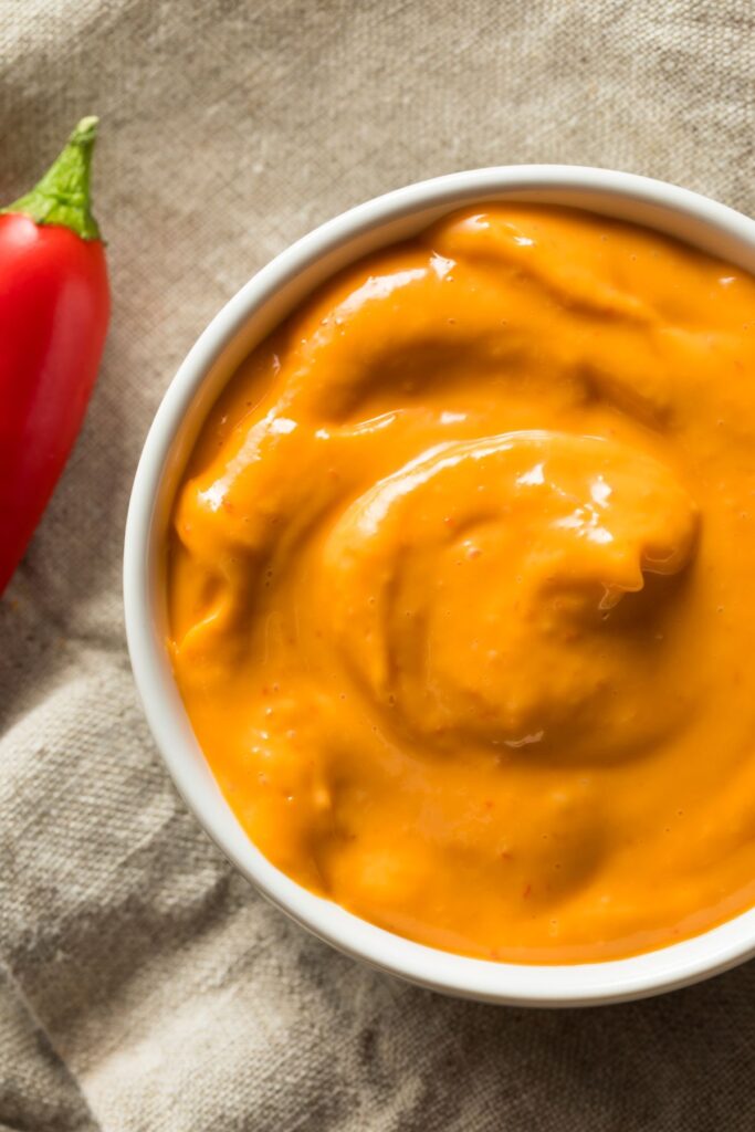 Spicy Mayo in a small bowl.