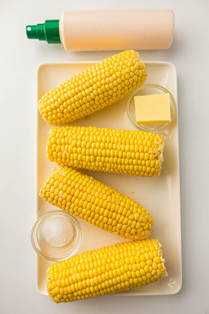 Ingredients needed to make air fryer corn on the cob