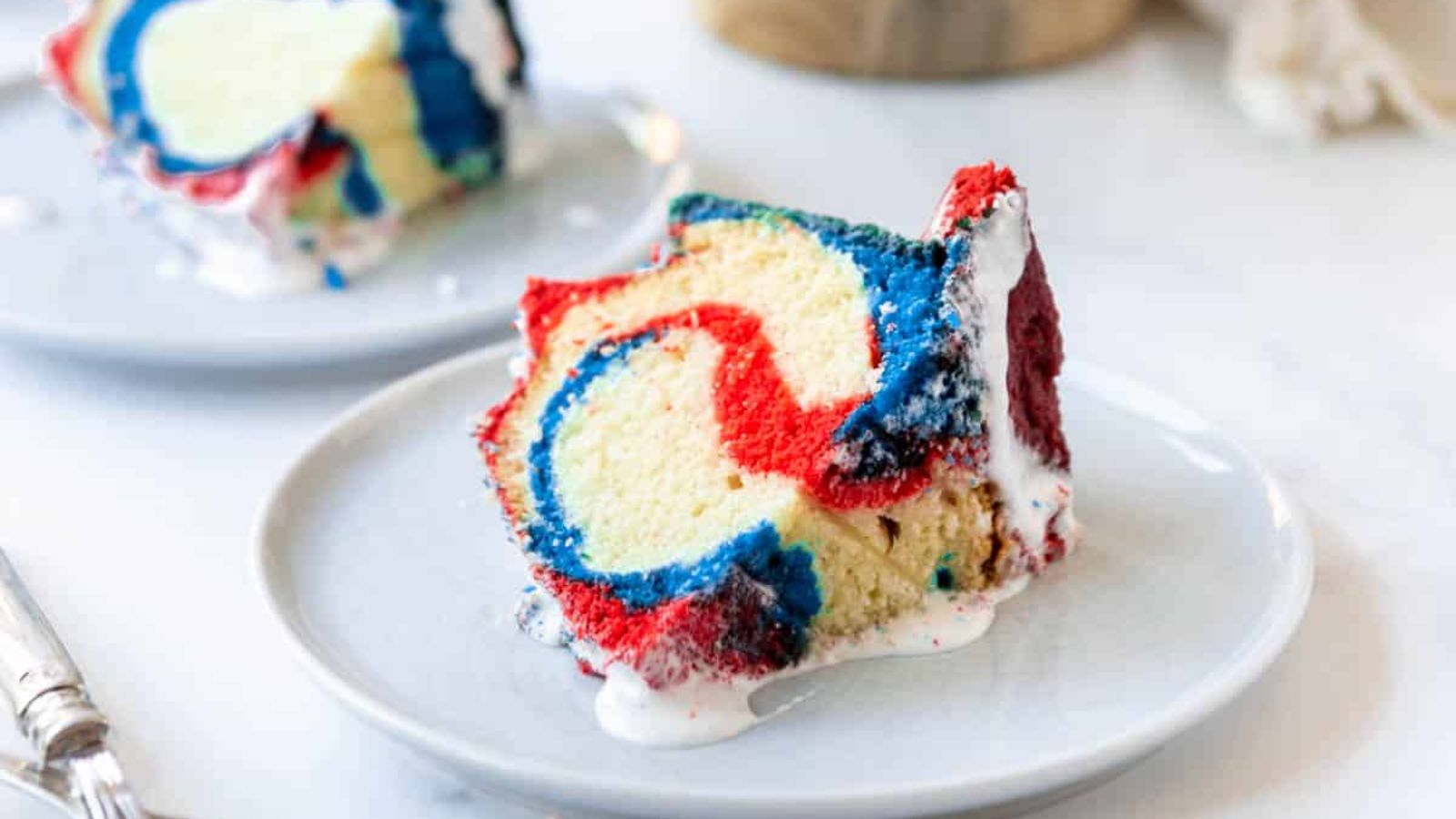 Red, White, and Blue Bundt Cake