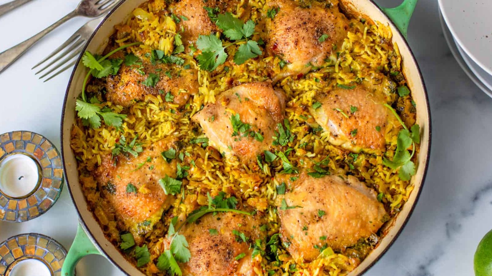 One Pot Coconut Lime Chicken and Rice