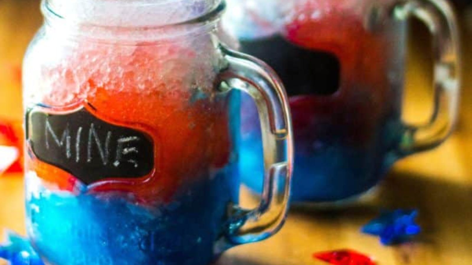 July 4th Red White And Blue Frozen Bomb Pop Cocktail