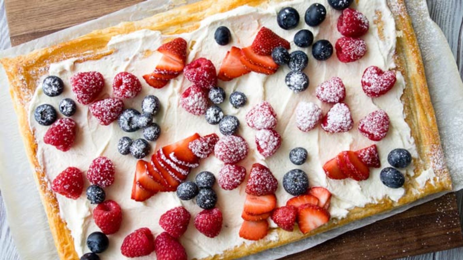 RED, WHITE AND BLUE PASTRY BREAKFAST TART 