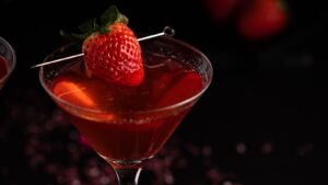 Strawberry martini.
