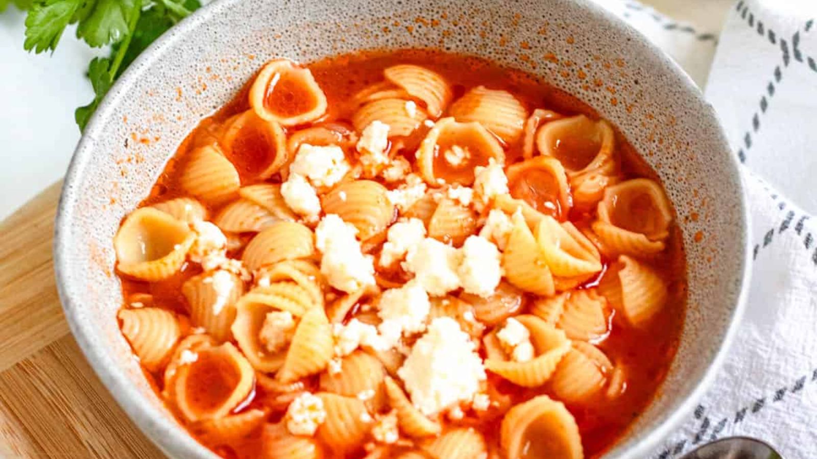 Sopita (Shell and Cheese Soup) from Mexico