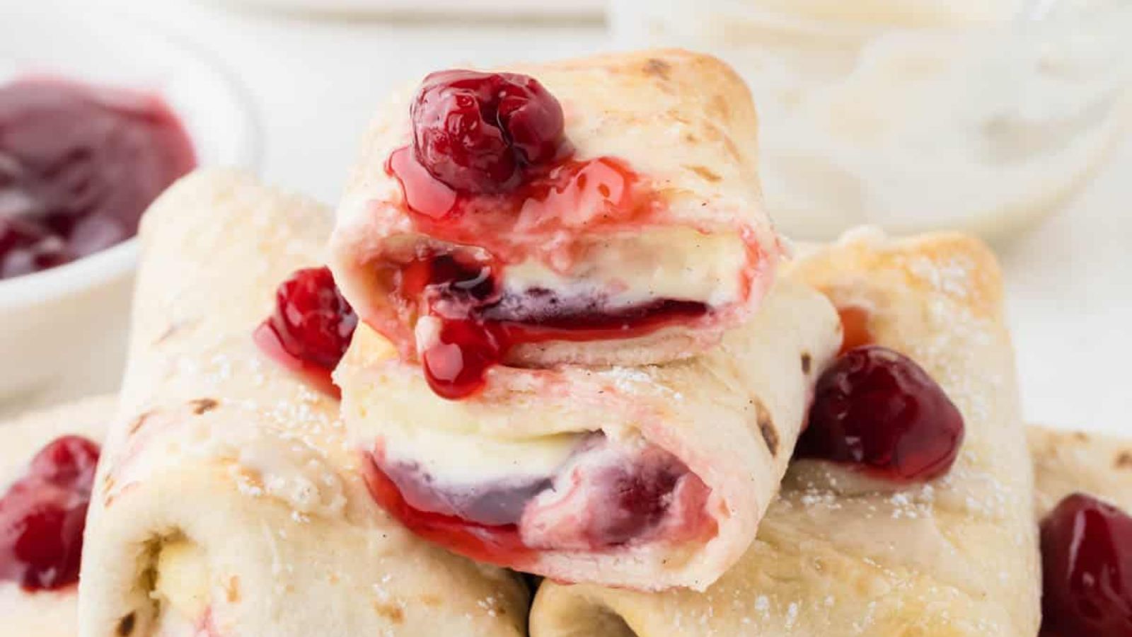 Air Fryer Cherry Cheesecake Chimichangas