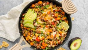 SOUTHWEST SKILLET GROUND BEEF AND SWEET POTATO RECIPE