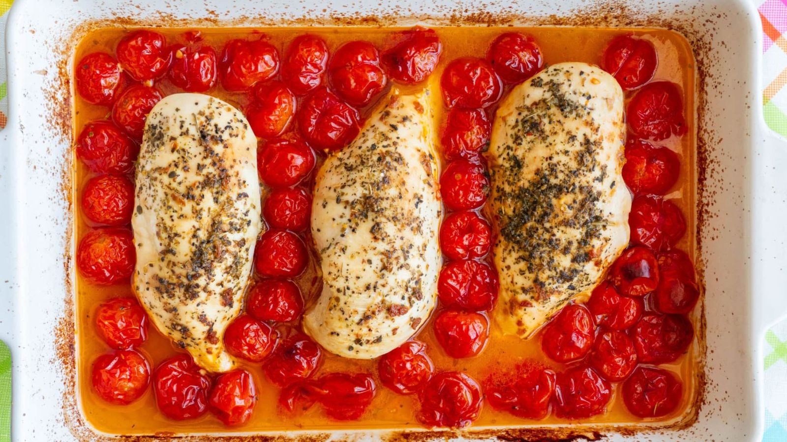 Baked Chicken And Cherry Tomatoes