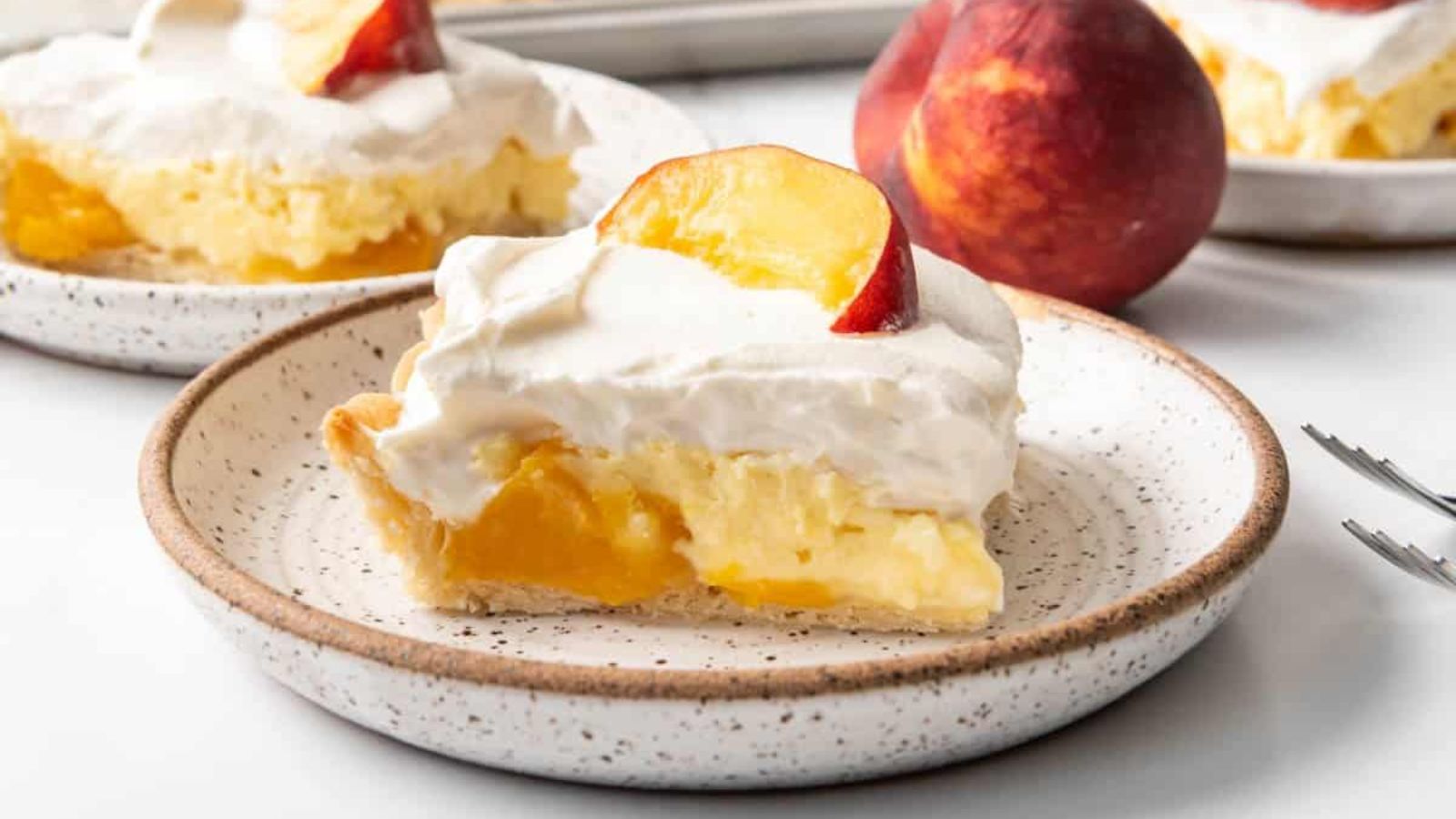 Peaches and Cream Slab Pie