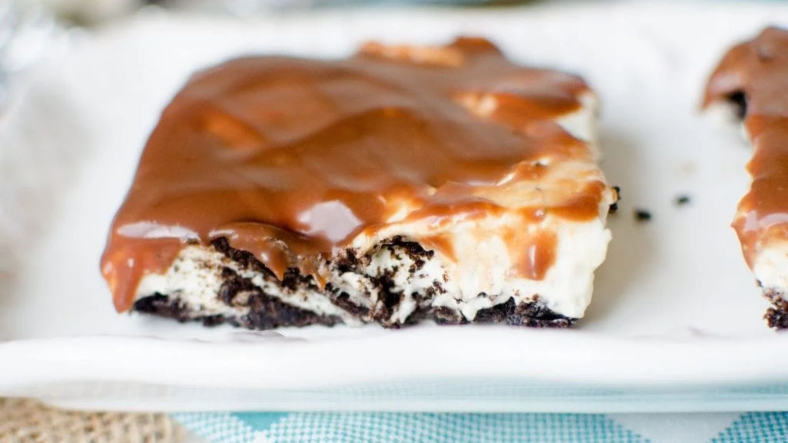 No Bake Oreo Cheesecake Slab