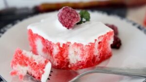 Raspberry Poke Cake