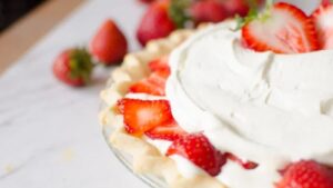 Strawberries and Cream Pie