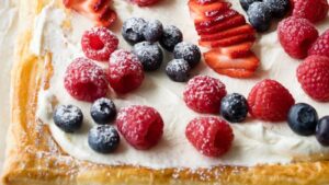 RED, WHITE AND BLUE PASTRY BREAKFAST TART