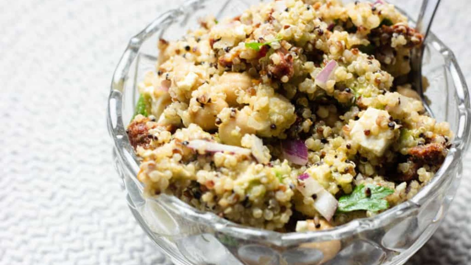 Quinoa Salad with Sun Dried Tomatoes & Feta Cheese