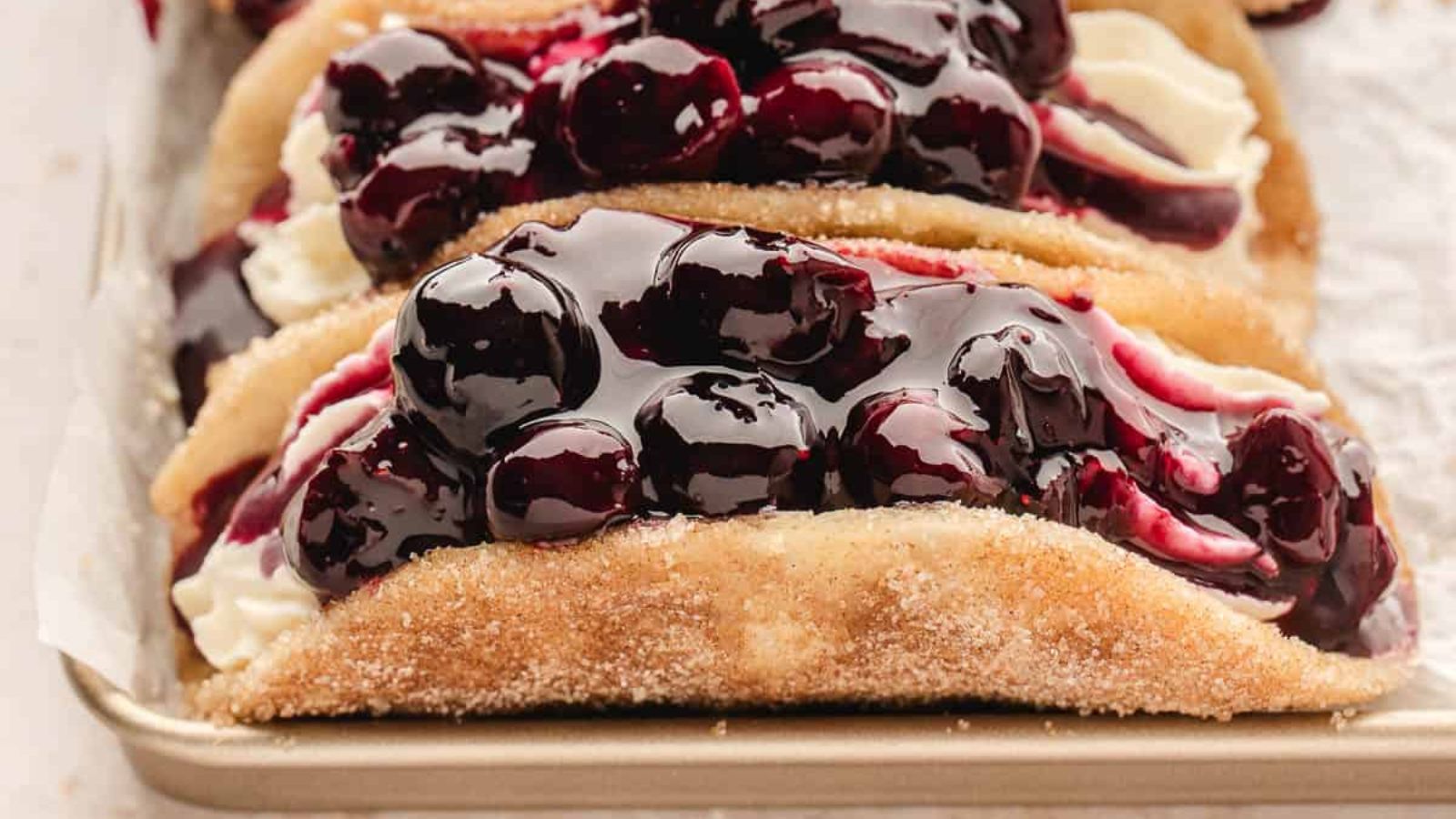 Blueberry Cheesecake Tacos