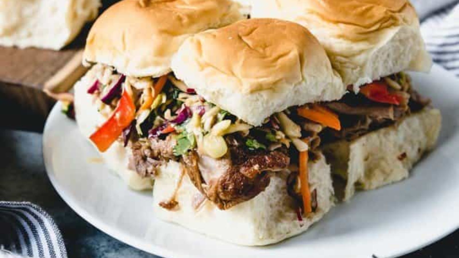 Slow Cooker Asian Pulled Pork Sliders