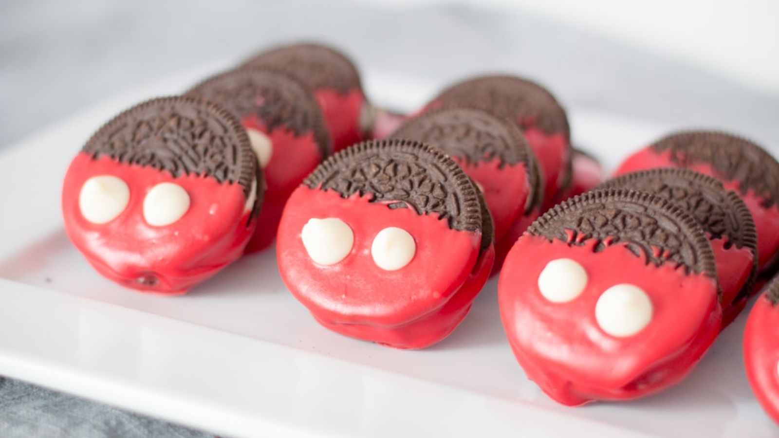 Disney Inspired Mickey Mouse Candy Dipped Oreos