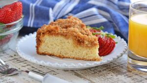 Maple Coffee Cake with Cinnamon Crumble Topping