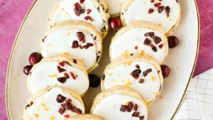 Cranberry Orange Shortbread Cookies