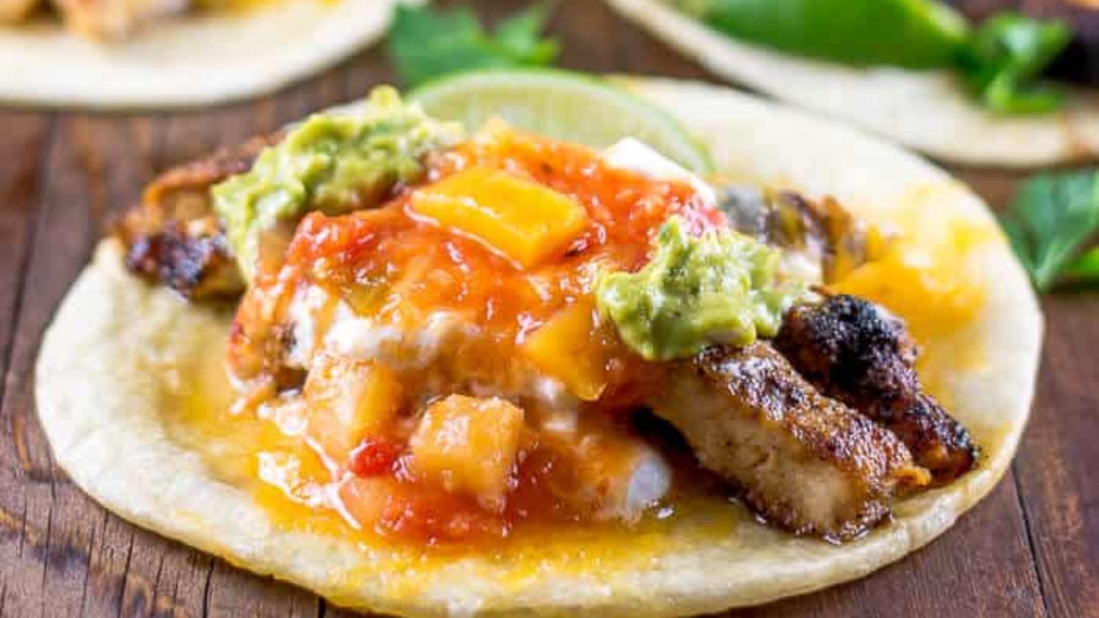 BLACKENED CHICKEN TACOS WITH MANGO HABANERO SALSA