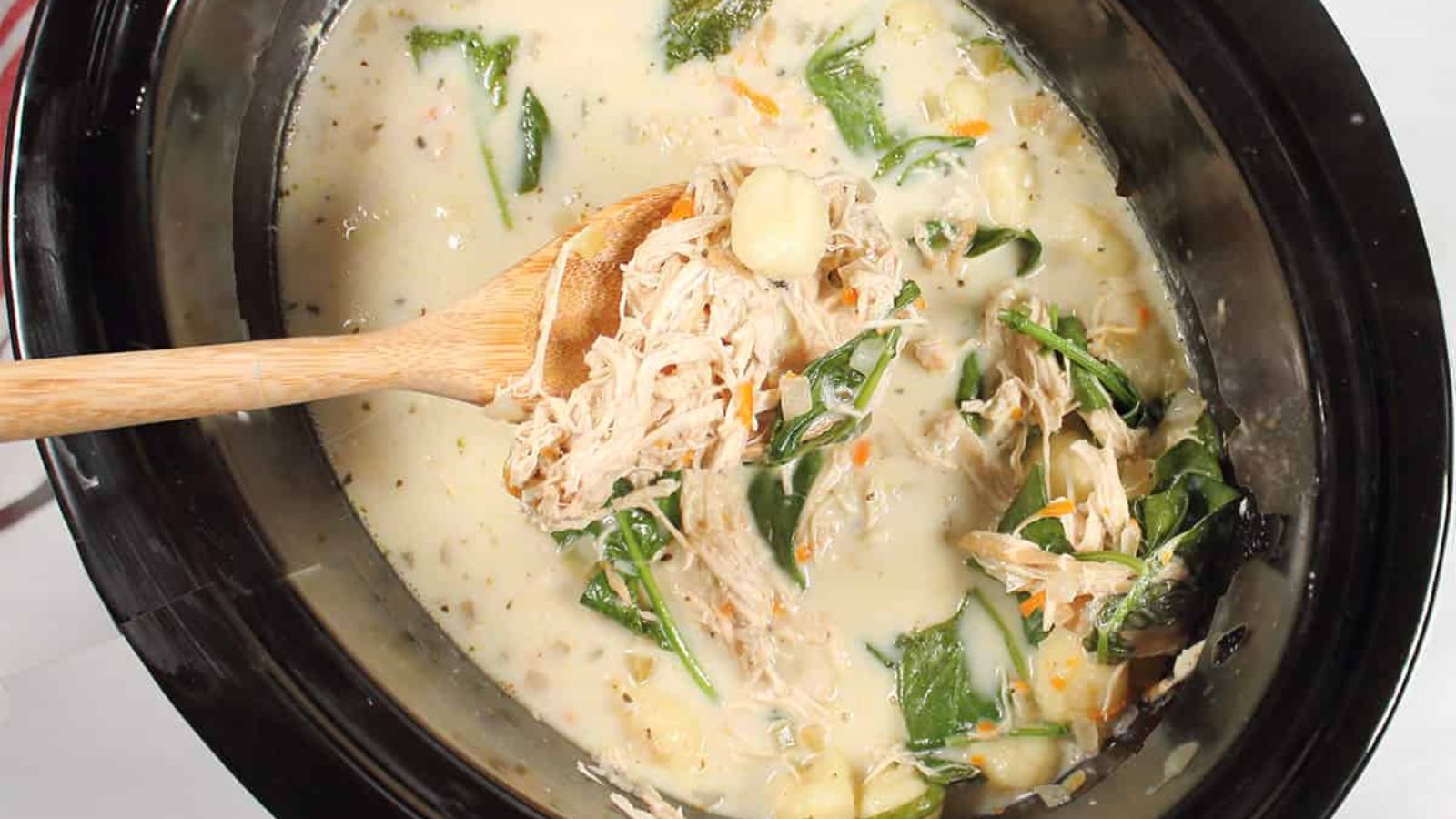 Slow Cooker Chicken Gnocchi Soup