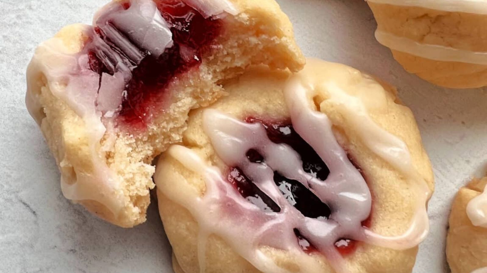 Almond Raspberry Shortbread Thumbprint Cookies