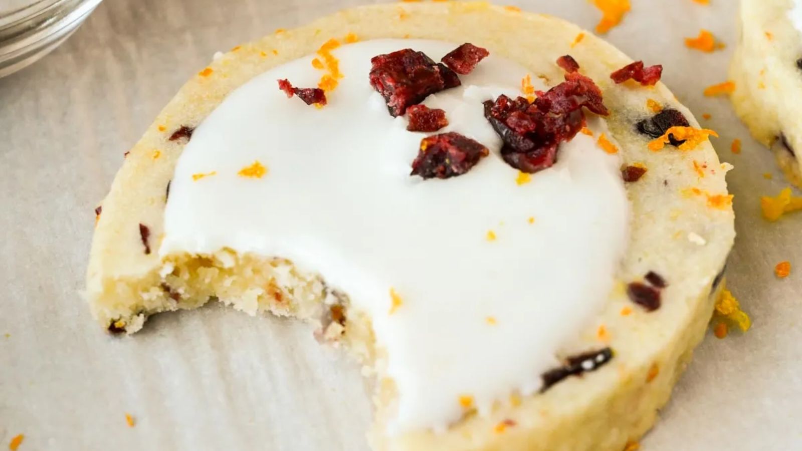 Cranberry Orange Shortbread Cookies