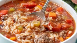 Slow Cooker Stuffed Pepper Soup