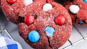 Red Velvet Cake Mix Cookies