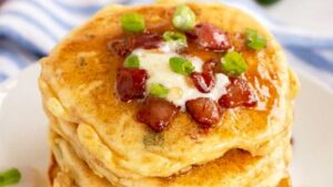 Corn Pancakes with Bacon