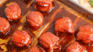 Brown Sugar Bacon Wrapped Kielbasa Bites