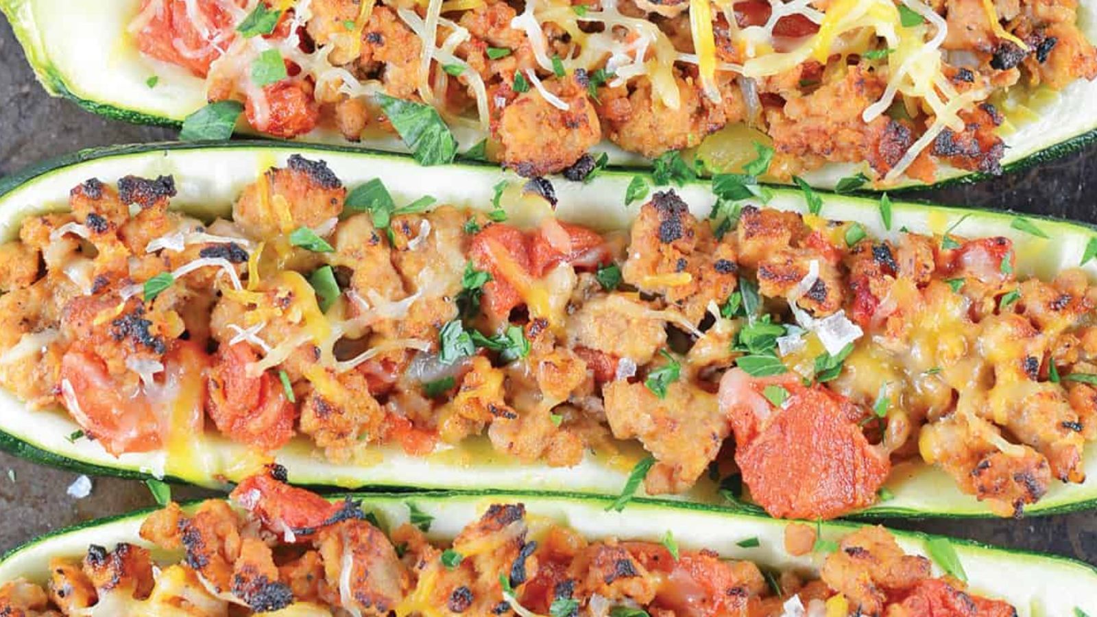 Grilled Turkey Zucchini Boats