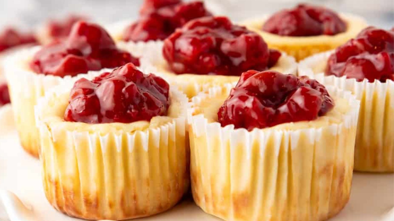 Mini Cherry Cheesecake Tarts