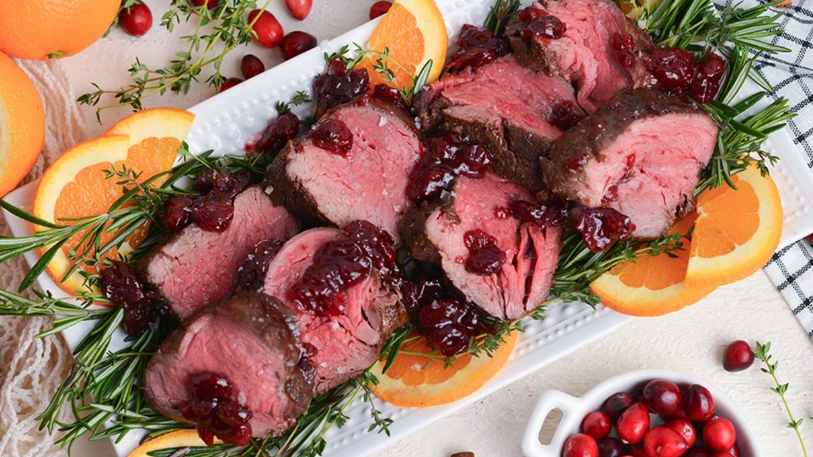 Cranberry Glazed Beef Tenderloin Roast