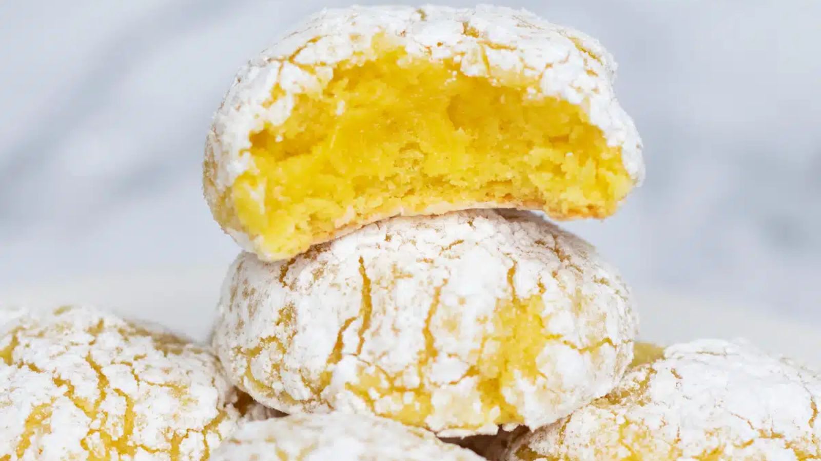 Lemon Cream Cheese Crinkle Cookies