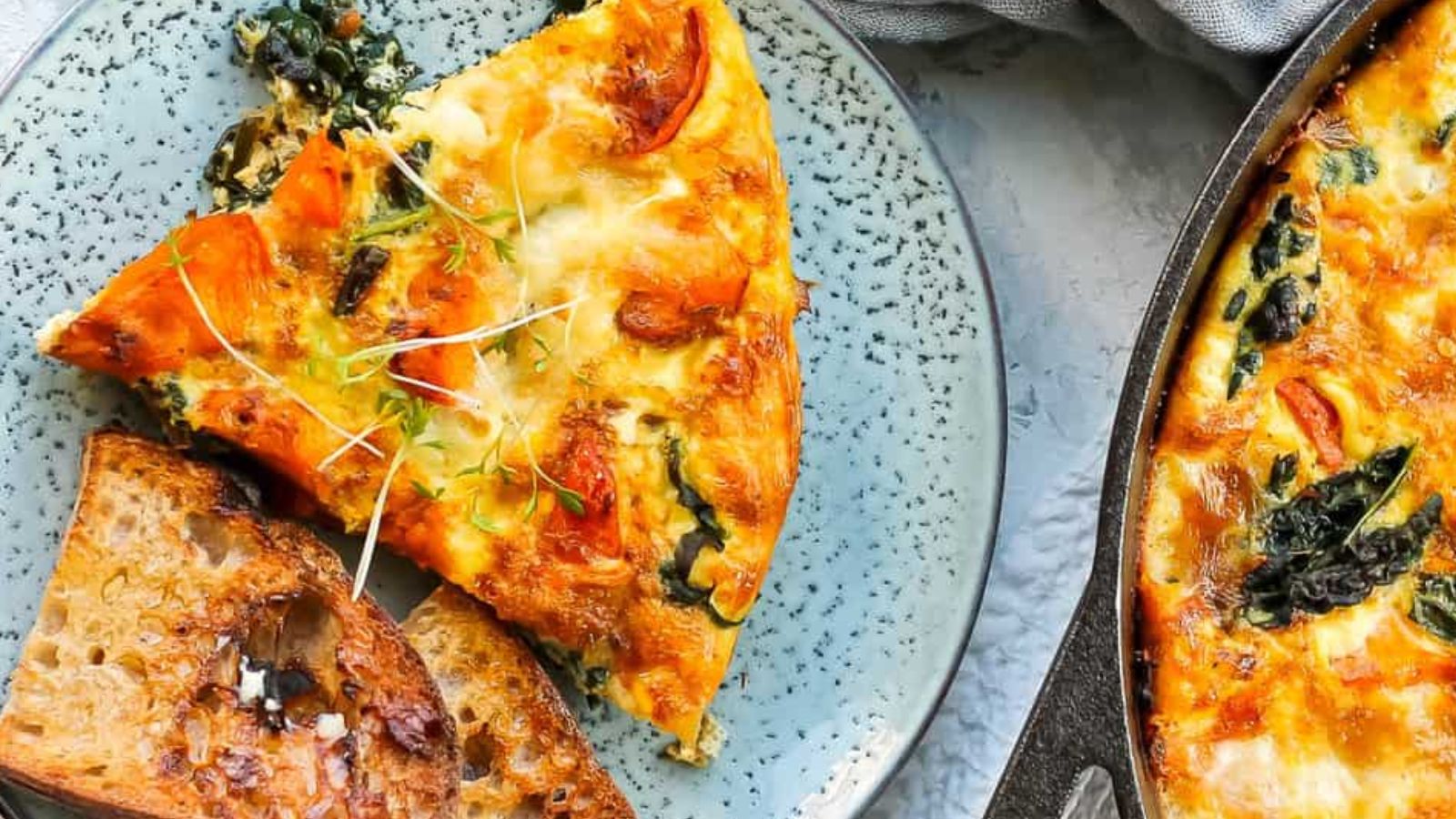 Roasted Pumpkin Frittata with Kale and Goat's Cheese