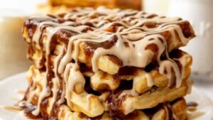 Cinnamon Roll Waffles