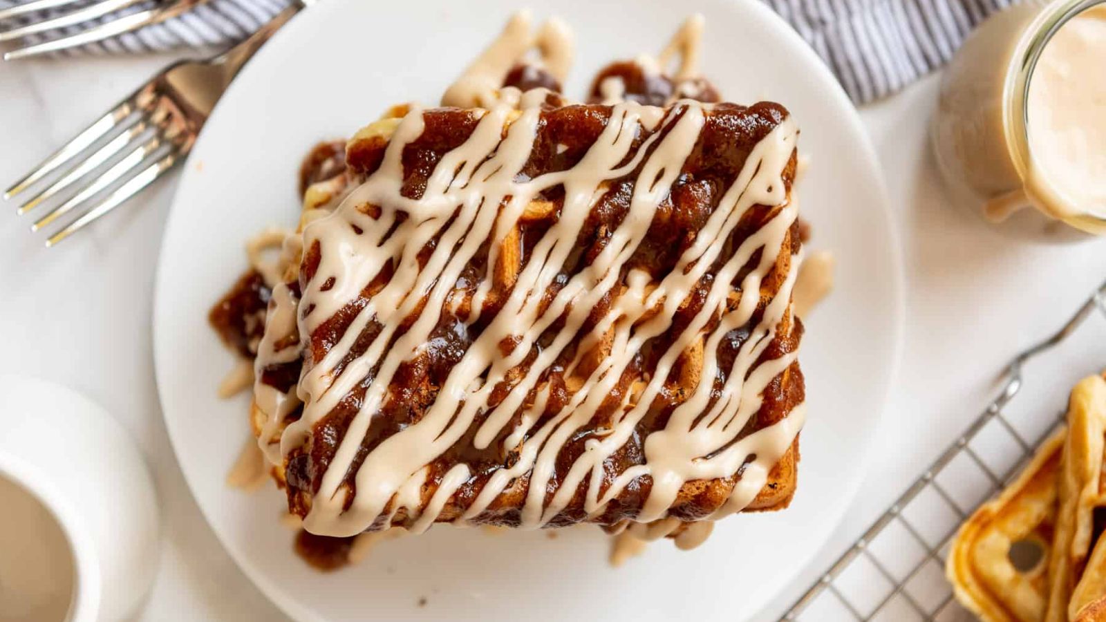 Cinnamon Roll Waffles