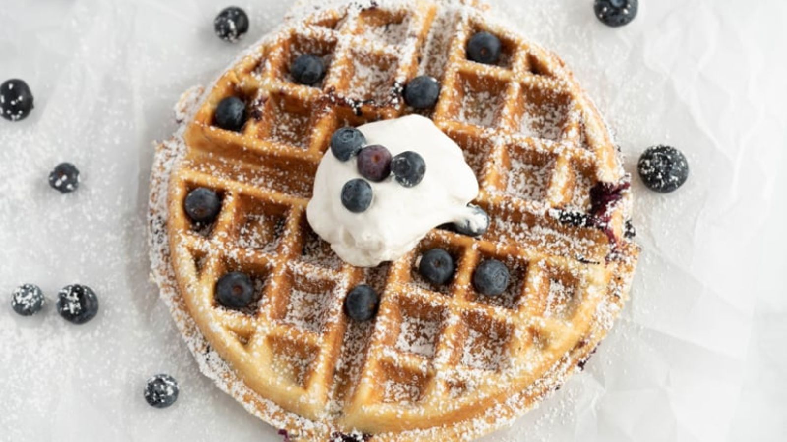 Fluffy Blueberry Waffles