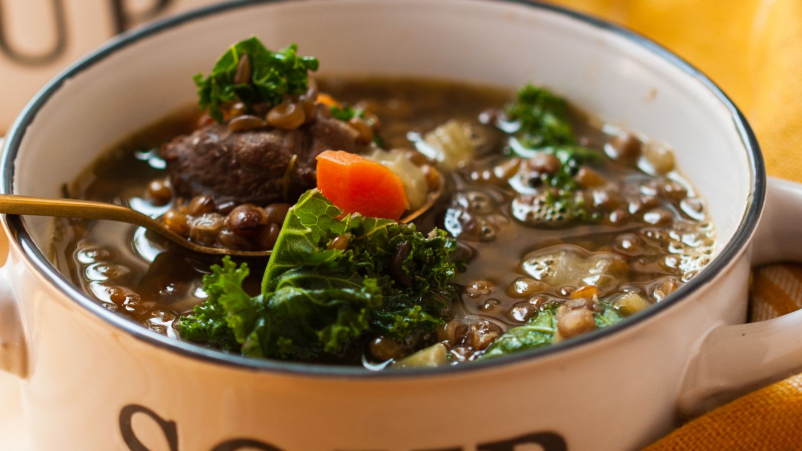 Slow Cooker Beef and Lentil Soup