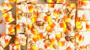 Halloween Candy Corn & Peanut Fudge