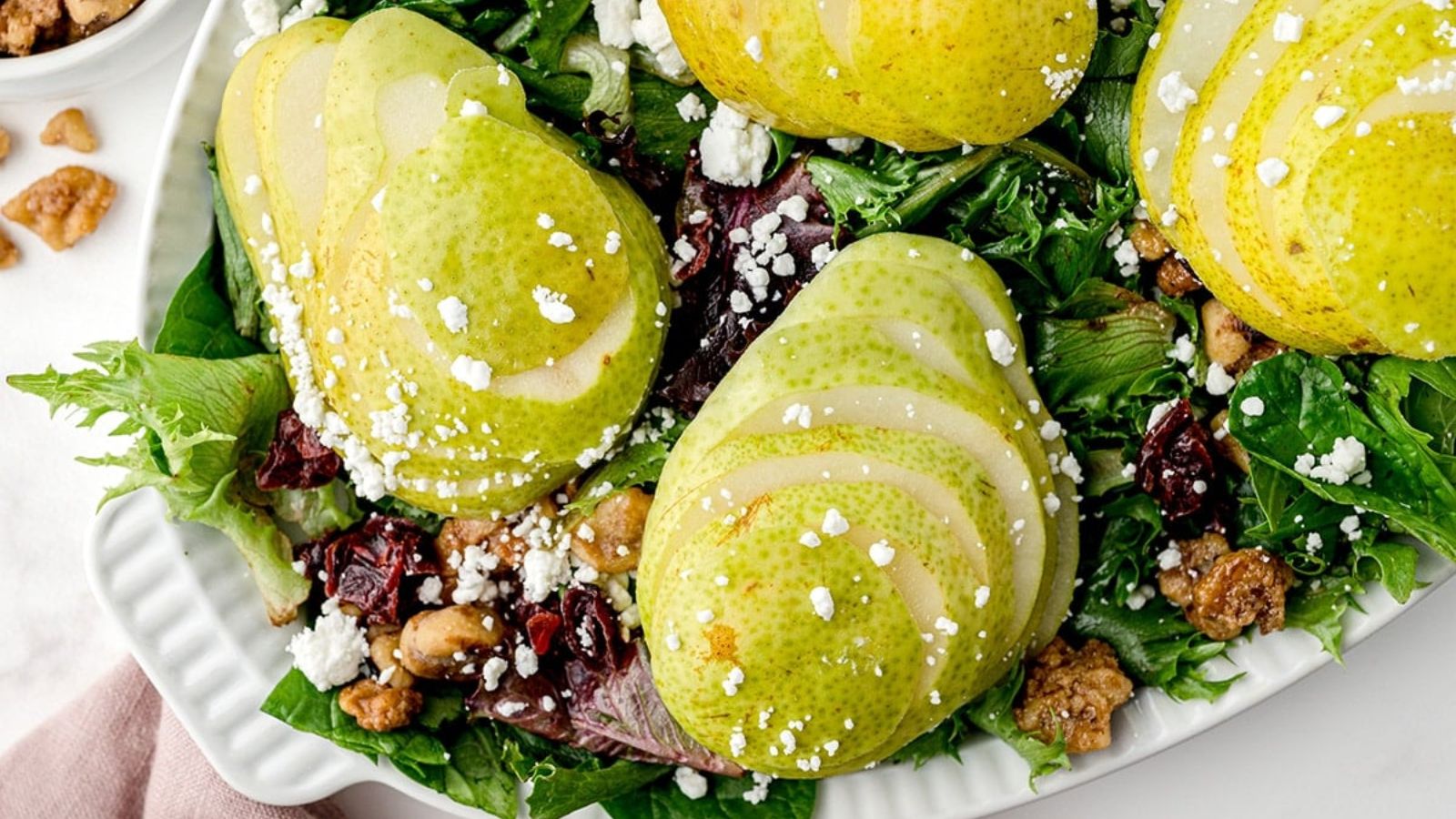 Pear Salad with Candied Walnuts