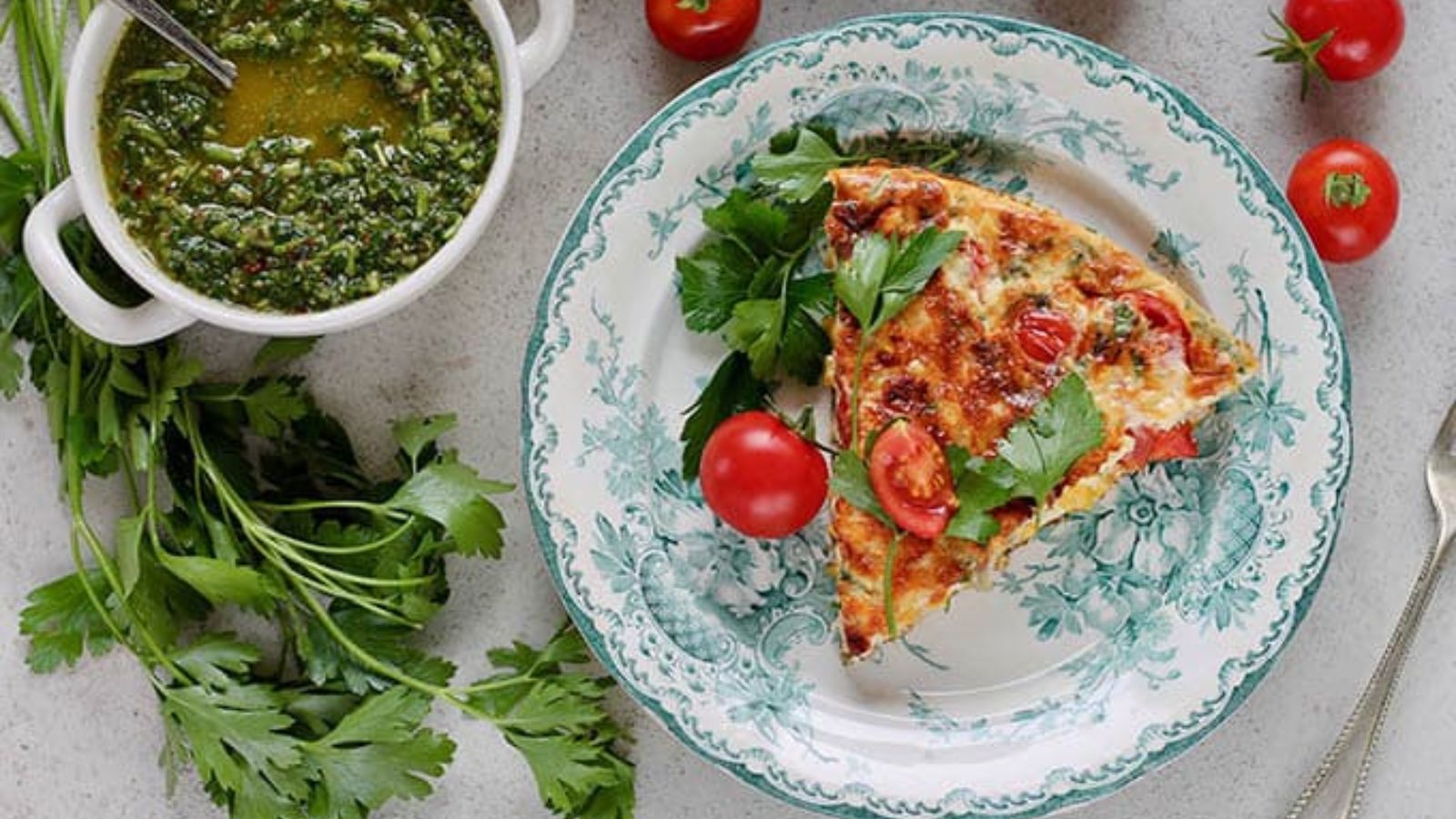 Vegetarian Frittata with Corn and Tomatoes