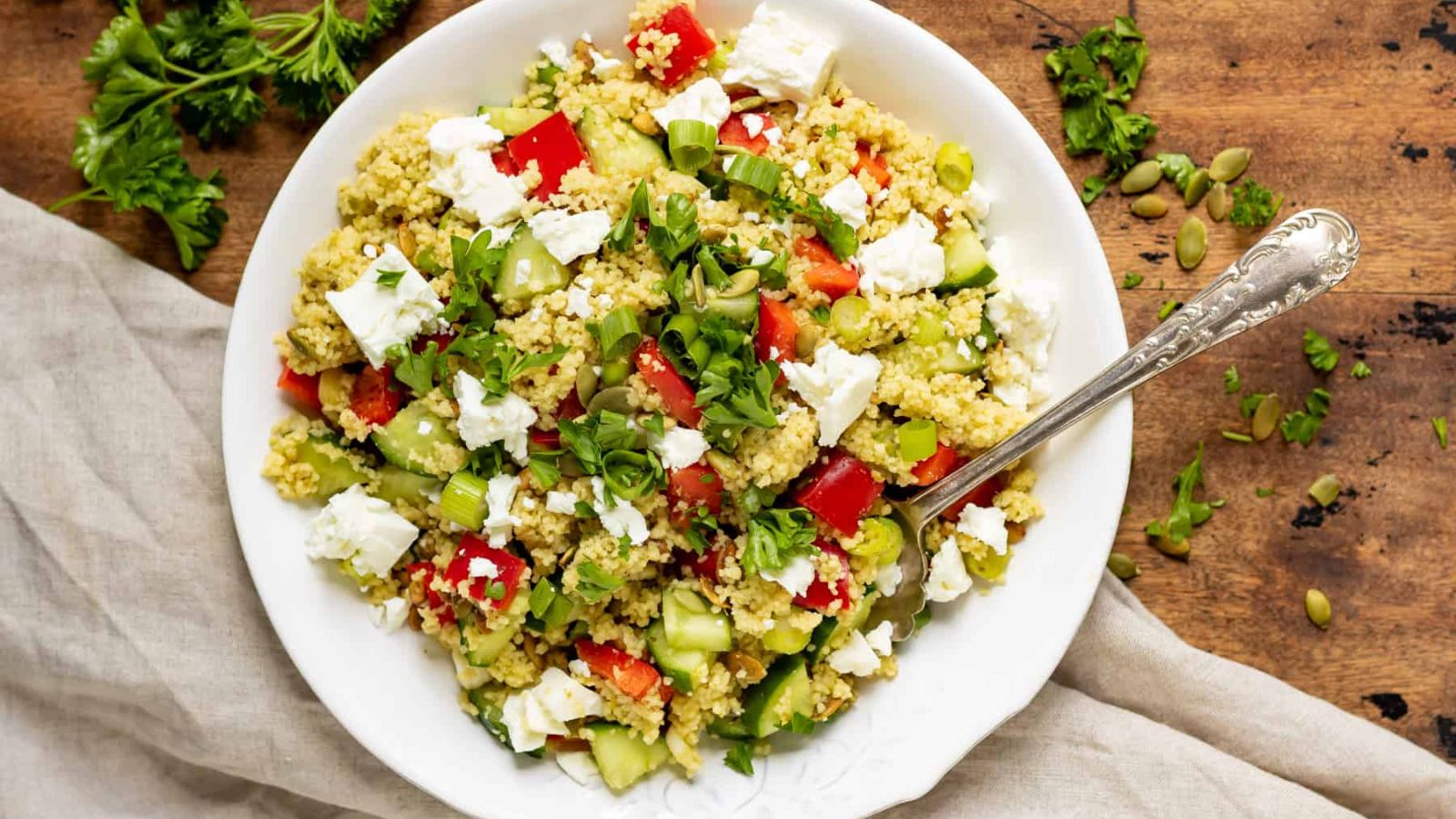 Feta & Pesto CousCous Salad