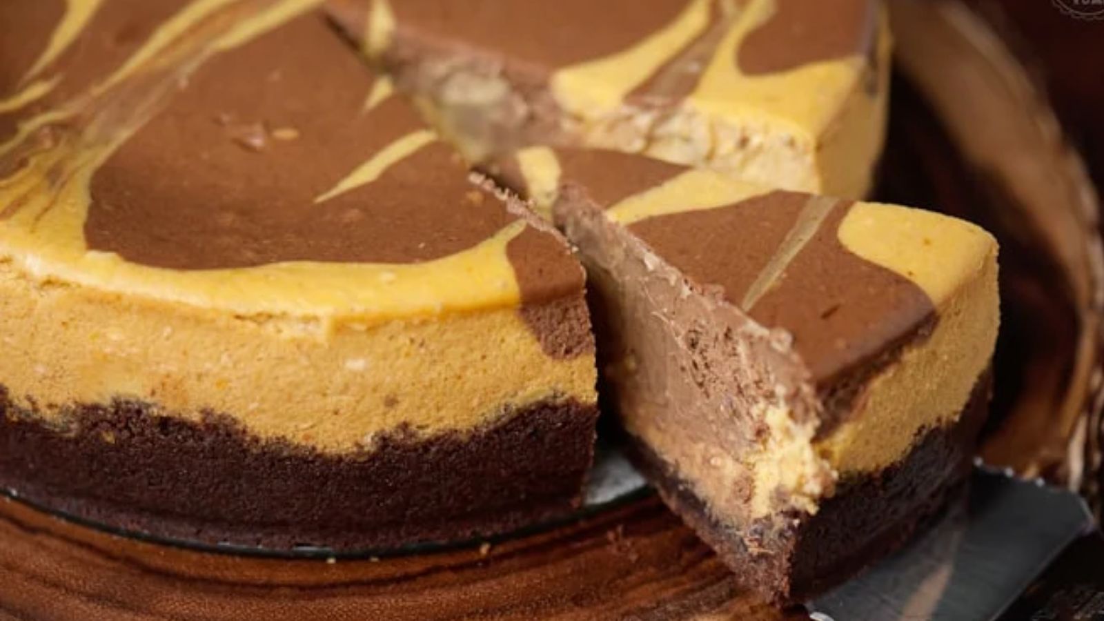 Marbled Chocolate Pumpkin Cheesecake