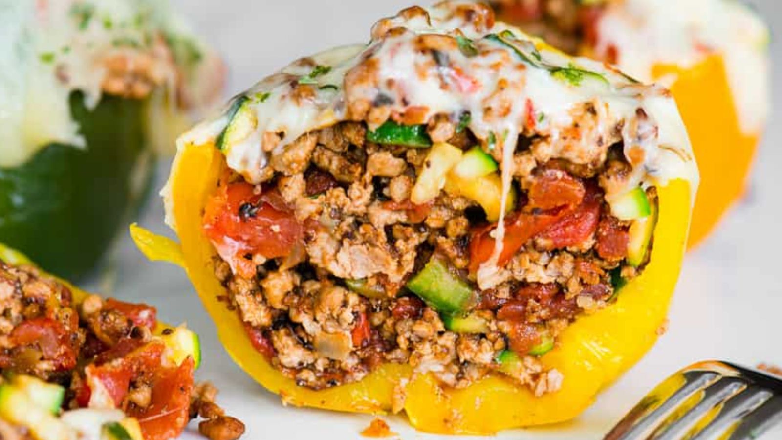 Ground Turkey Stuffed Peppers