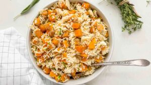 Butternut Squash Herb Rice Pilaf