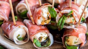 Prosciutto Wrapped Mozzarella Bites
