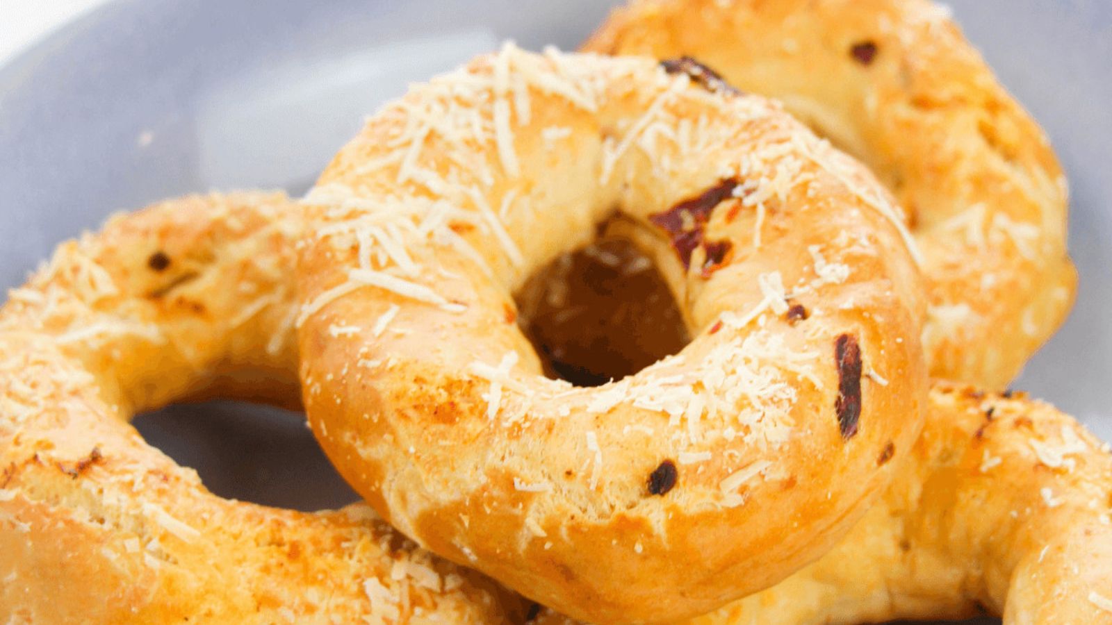 Asiago Cheese Bagel with Sundried Tomatoes