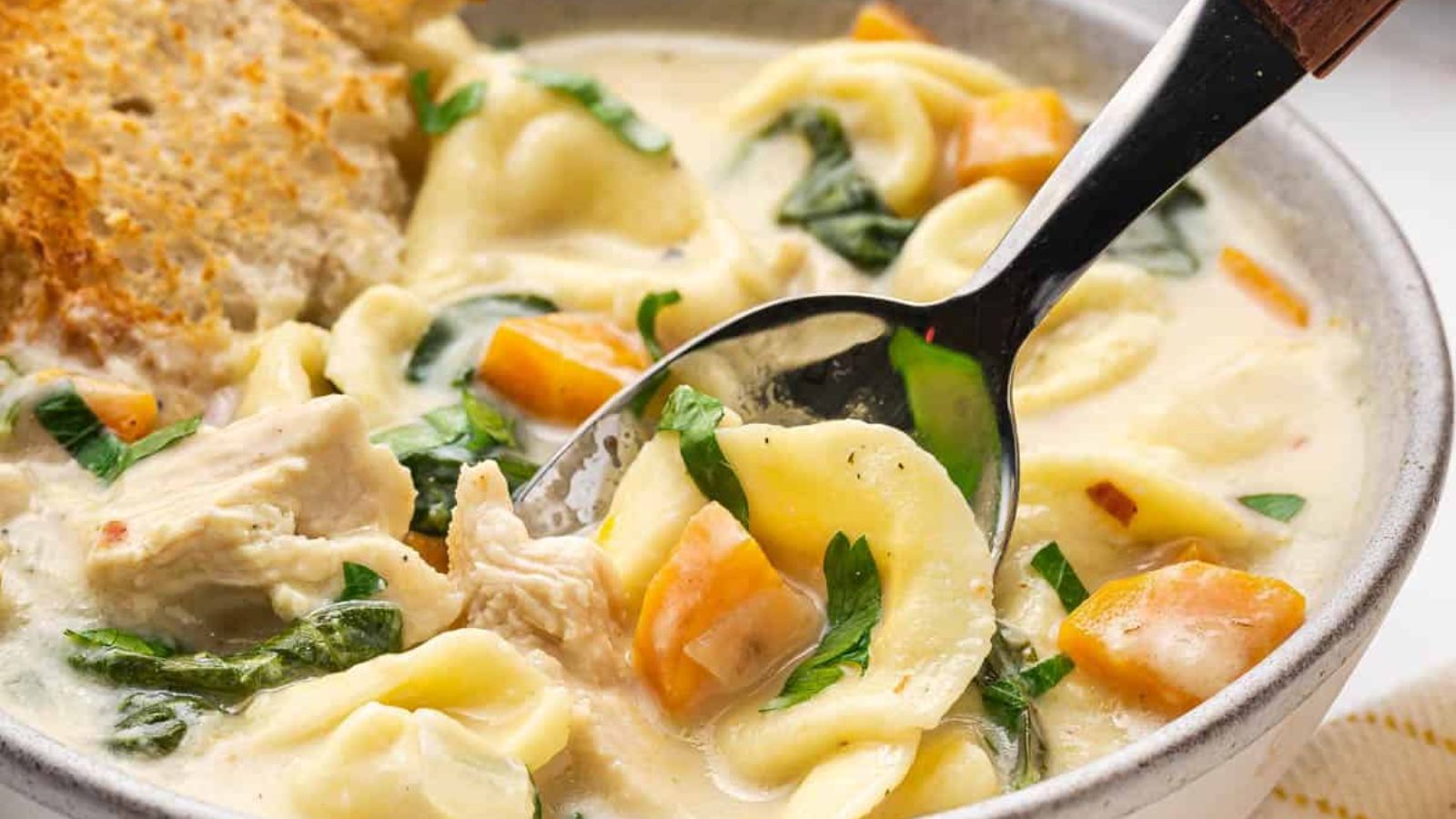 Creamy Chicken Tortellini Soup