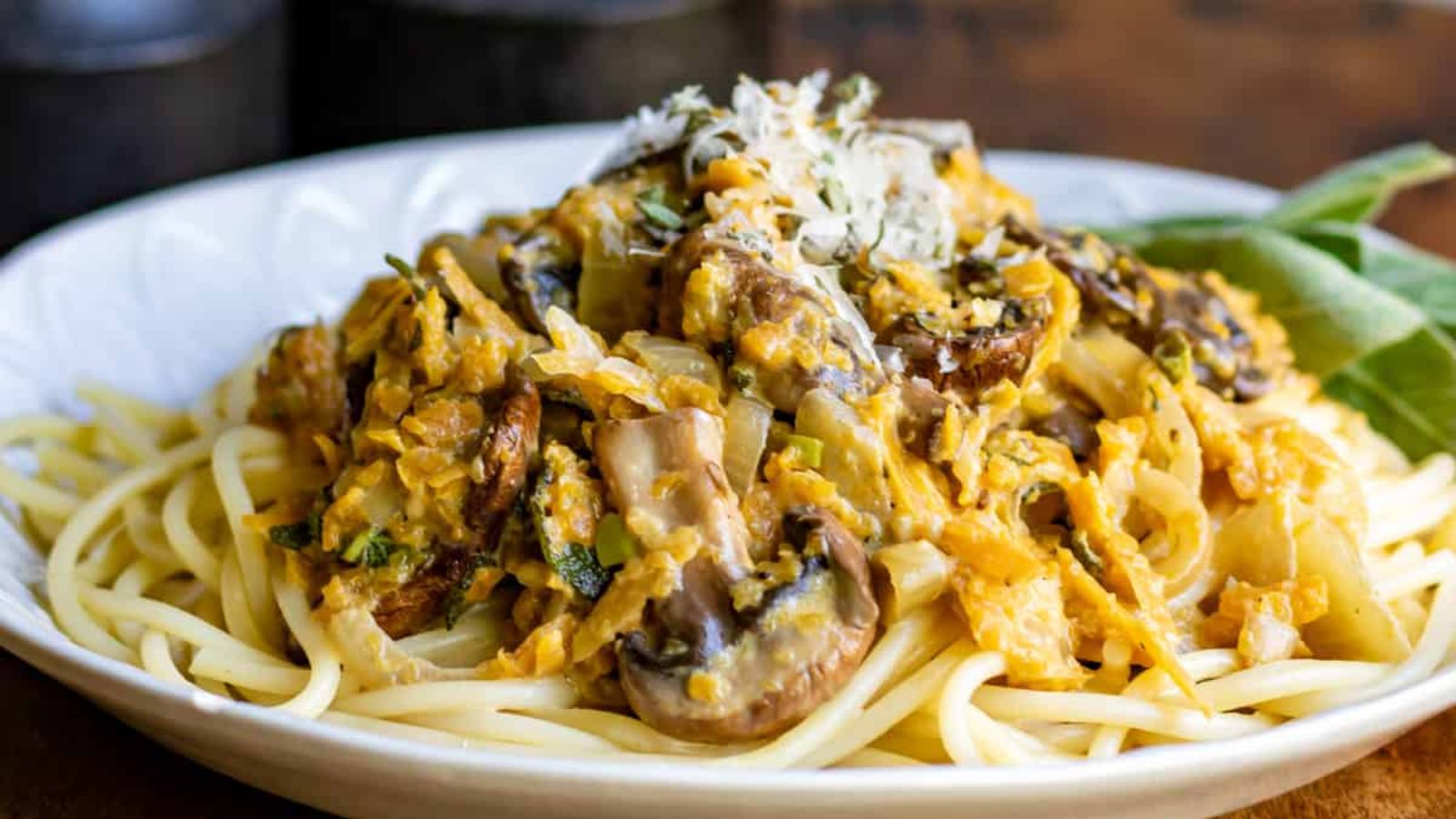 Creamy Mushroom Pasta with Butternut Squash